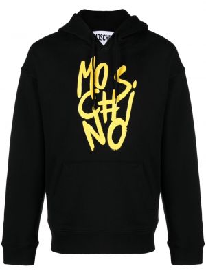 Pamučna hoodie s kapuljačom s printom Moschino