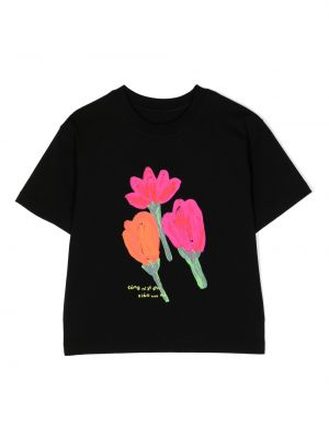 T-shirt a fiori Jnby By Jnby nero