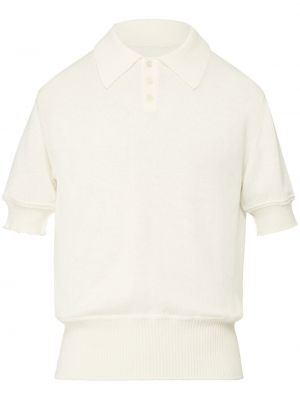 Плетена поло тениска Maison Margiela бяло