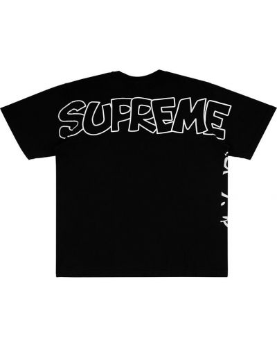Tričko s potiskem Supreme černé