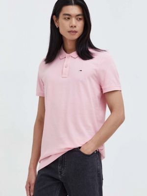 Тениска с дълъг ръкав Tommy Jeans розово