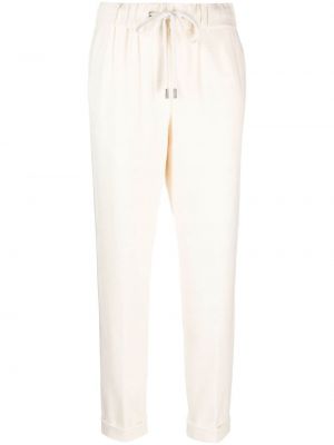 Bavlněné sportovní kalhoty Peserico bílé