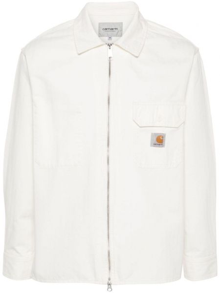 Риза с десен рибена кост Carhartt Wip бяло