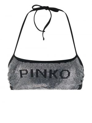 Компект бикини с принт с кристали Pinko черно