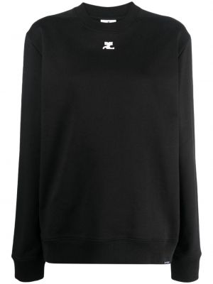 Sweatshirt aus baumwoll Courreges schwarz