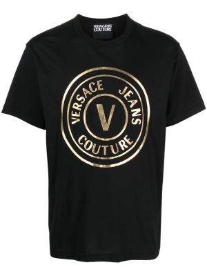 Памучна тениска с принт Versace Jeans Couture