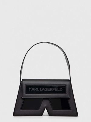 Кожени чанта черно Karl Lagerfeld