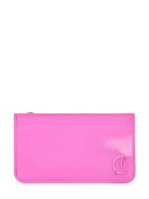 Kožená peňaženka Christian Louboutin ružová