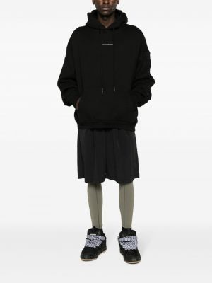 Einfarbiger hoodie mit print Monochrome schwarz