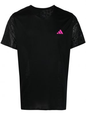 Риза с принт Adidas черно