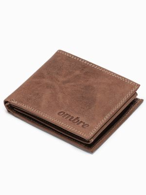 Шкіряний гаманець Ombre коричневий