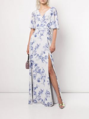 Robe de soirée à fleurs Marchesa Notte Bridesmaids bleu