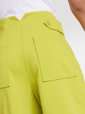 Παντελόνι με ψηλή μέση από ζέρσεϋ σε φαρδιά γραμμή Dorothee Schumacher πράσινο