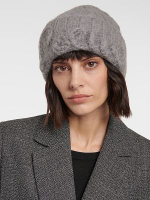 Mohérový čepice Loewe šedý