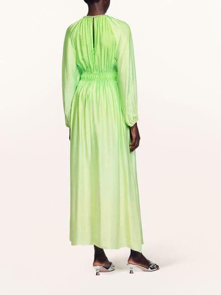 Satynowa sukienka Sandro zielona