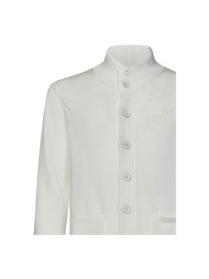 Cárdigan con botones de algodón de tela jersey Malo blanco