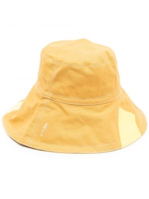 Pruhovaná čiapka s potlačou Ally Capellino žltá