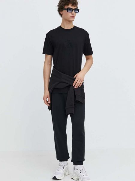 Bombažna majica Karl Lagerfeld Jeans črna