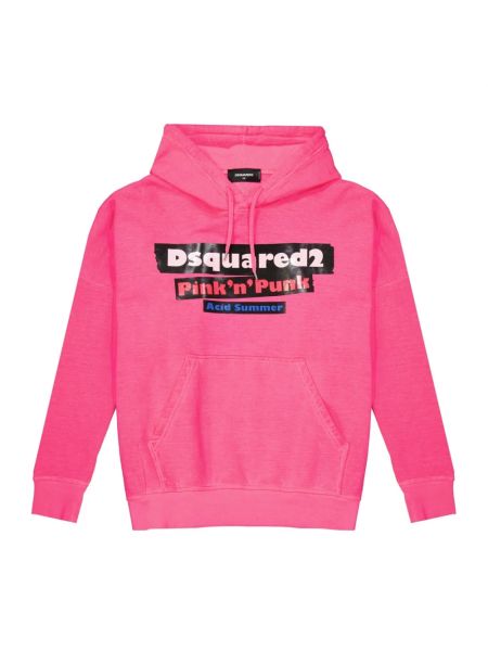 Bluza z kapturem Dsquared2 różowa