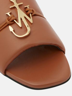Kožené sandále Jw Anderson hnedá