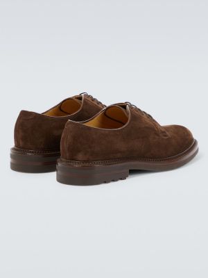 Pantofi derby din piele de căprioară Brunello Cucinelli maro