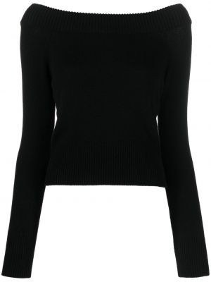 Плетен пуловер Alexander Mcqueen черно