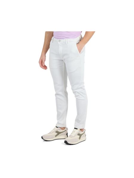 Pantalones chinos slim fit Replay blanco