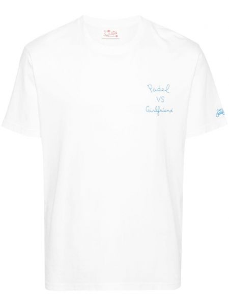 Kokvilnas t-krekls Mc2 Saint Barth balts