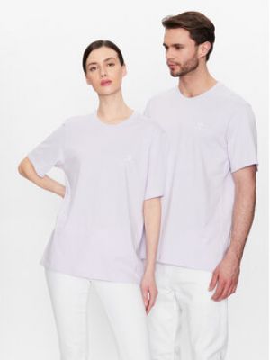 T-shirt brodé à motif chevrons à motif étoile Converse violet