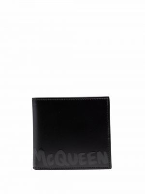 Černá kožená peněženka Alexander Mcqueen