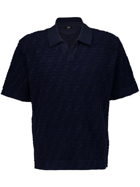 Poloshirt i jacquard stof Fendi blå