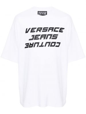 Puuvillased t-särk Versace Jeans Couture valge