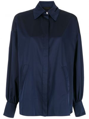 Блузка с потайной застежкой Andrea Bogosian, синяя