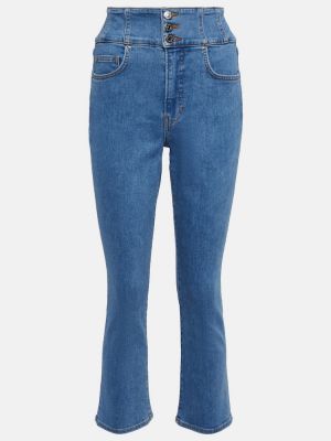 Kõrge vöökohaga alt laienevad teksapüksid Veronica Beard sinine