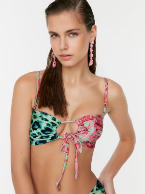 Bikini s potiskom z leopardjim vzorcem Trendyol