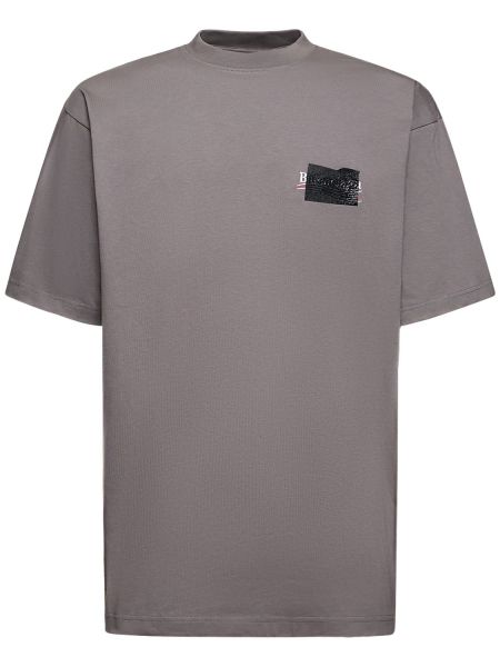 Bomuld t-shirt Balenciaga grå