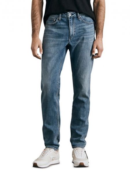 Приталенные джинсы стрейч Rag & Bone синие
