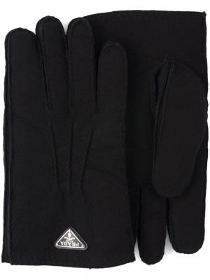 Czarne rękawiczki Prada