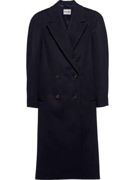 Παλτό με στενή εφαρμογή Miu Miu μπλε