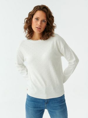 Oversize пуловер Tatuum бяло