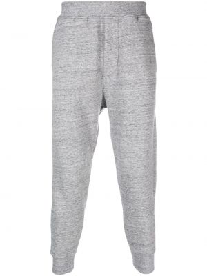 Pantalon de joggings brodé en coton Dsquared2 gris
