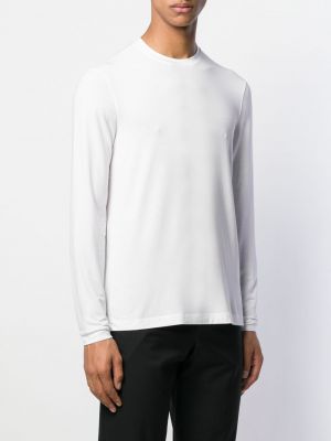 Tričko s dlouhým rukávem Giorgio Armani bílé