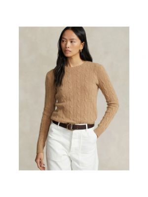 Sweter z kaszmiru Polo Ralph Lauren brązowy