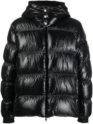 Kapucnis tollas cipzáras dzseki Moncler - fekete