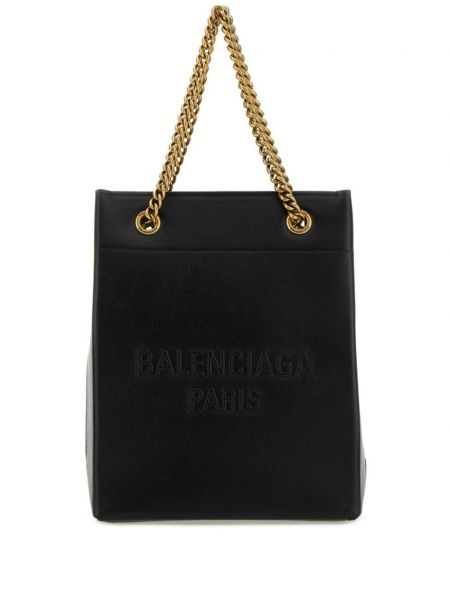 Læder shopping bag Balenciaga sort