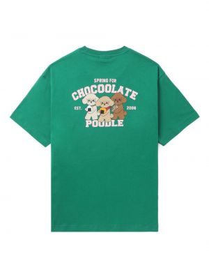 T-shirt aus baumwoll mit print Chocoolate grün