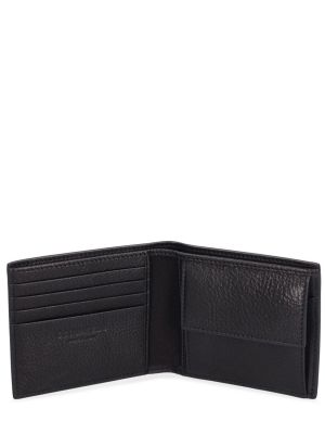Usnjena denarnica s potiskom Dsquared2 črna