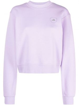 Sweat en coton à imprimé Adidas By Stella Mccartney violet