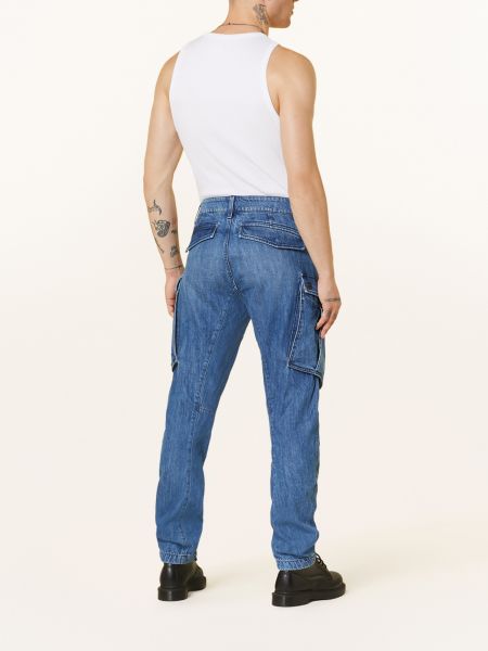 Jeansy skinny w gwiazdy G-star Raw niebieskie
