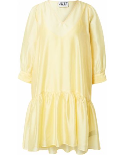 Κοκτέιλ φόρεμα Just Female κίτρινο